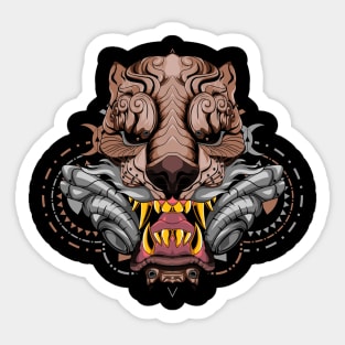 tiger mask Sticker